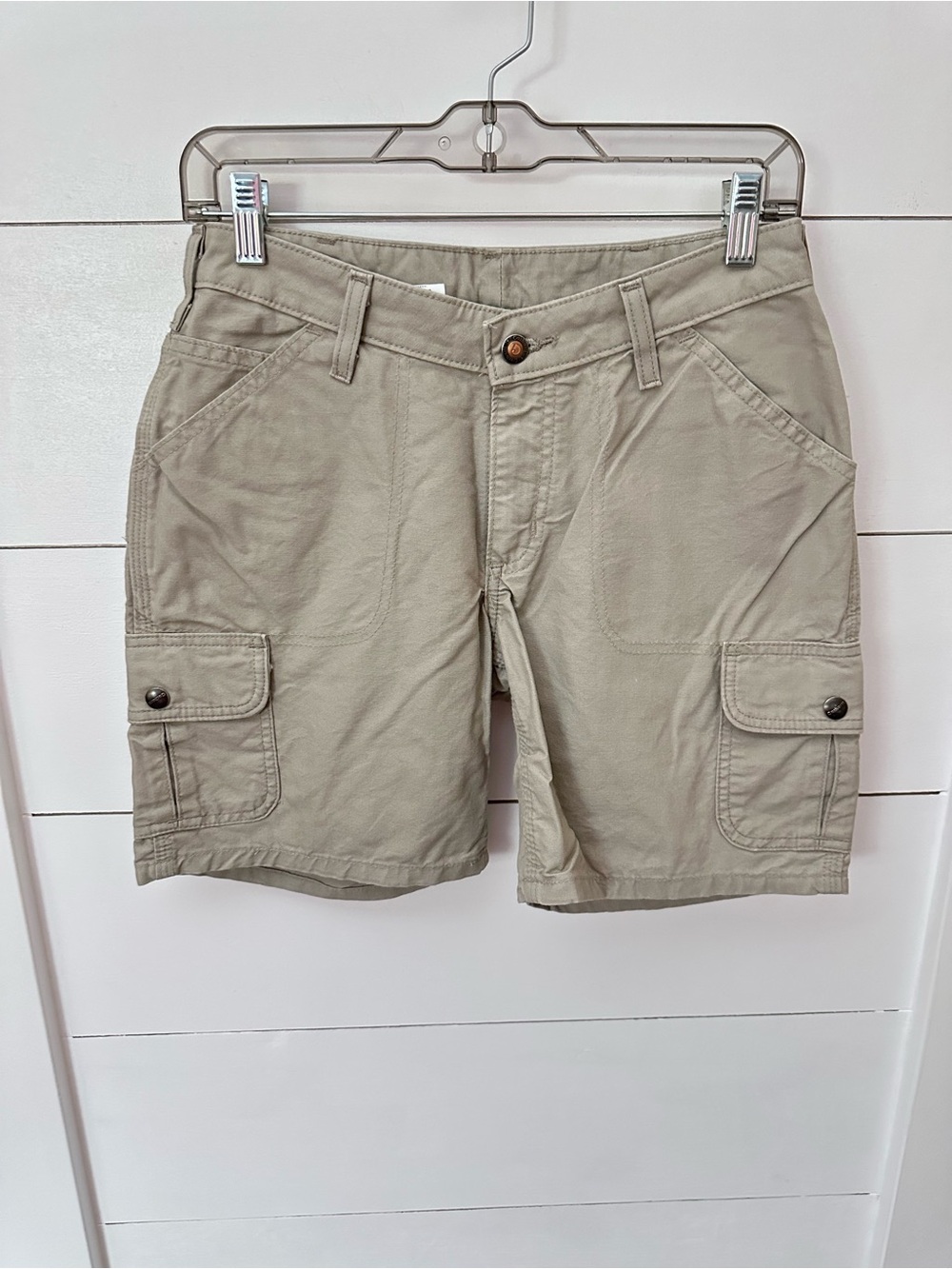 Carhartt 2 tan cargo hiking utility woman workwear cotton short